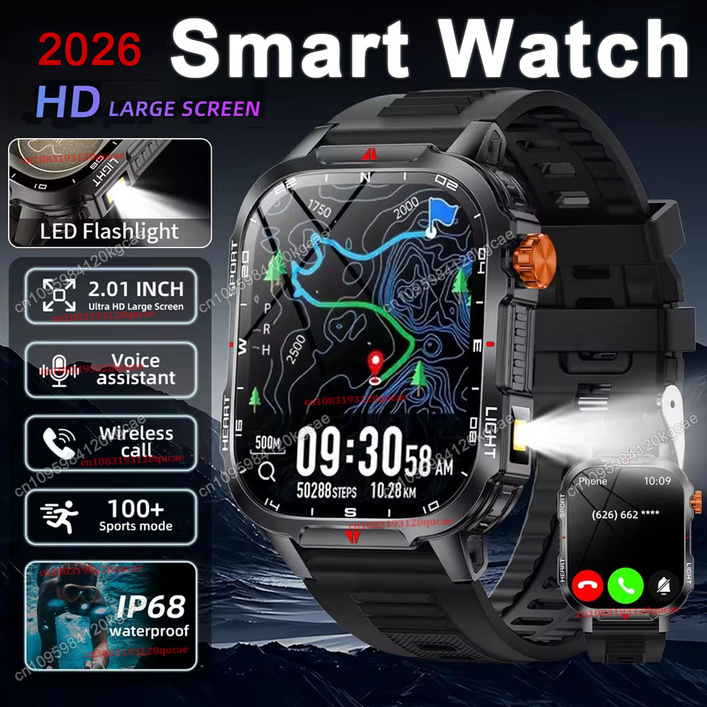 Smartwatch X12 - 2026 Yeni Sağlam Askeri GPS Akıllı