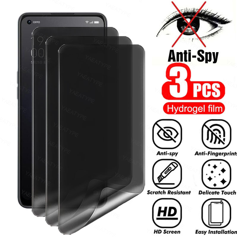Realme C67 - 3 Adet Gizlilik Hidrojel Film Realme