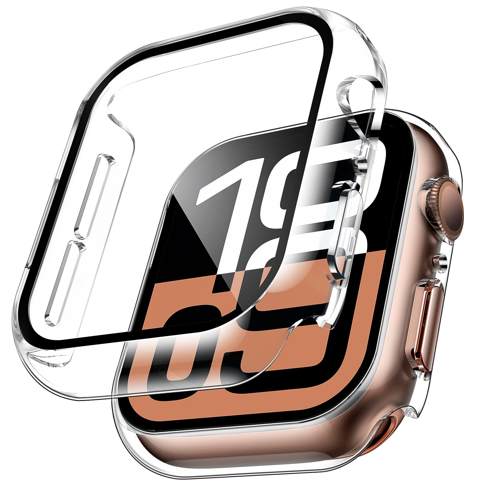 Smartwatch Case - 2 adet Temperli Cam Kılıf Apple