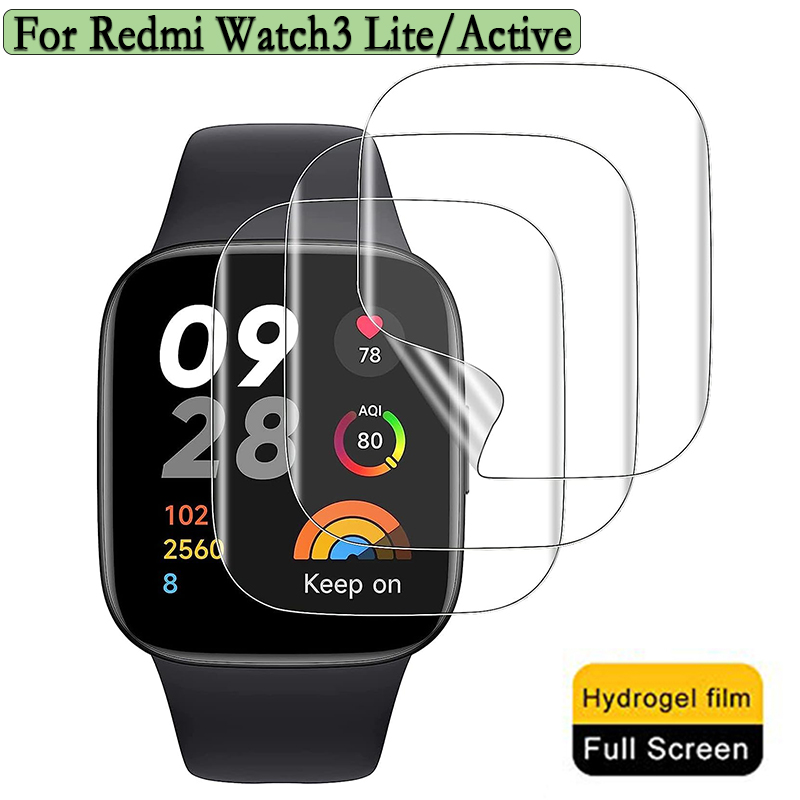 Watch Face Protector - 3/6 adet Hidrojel koruyucu film Redmi