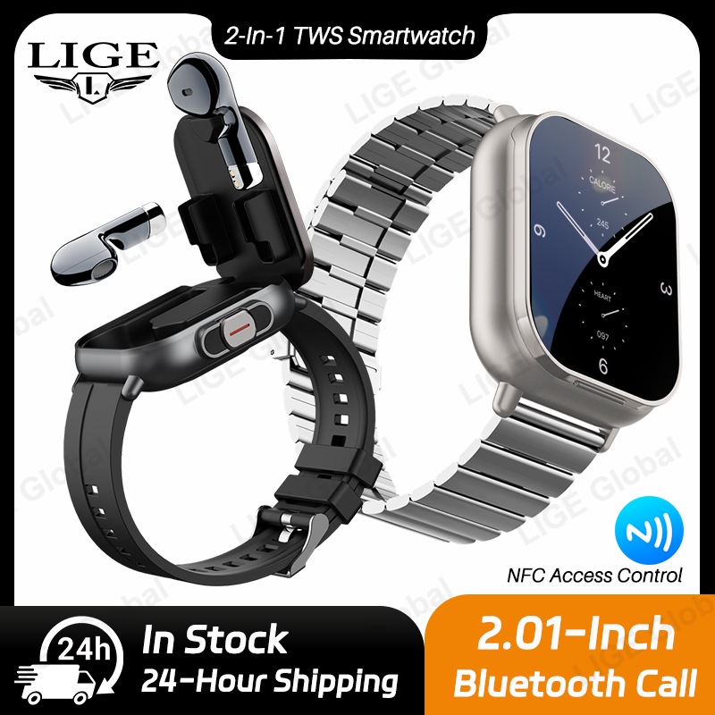 Smartwatch Headset - LIGE TWS 2'si 1 Arada Akıllı