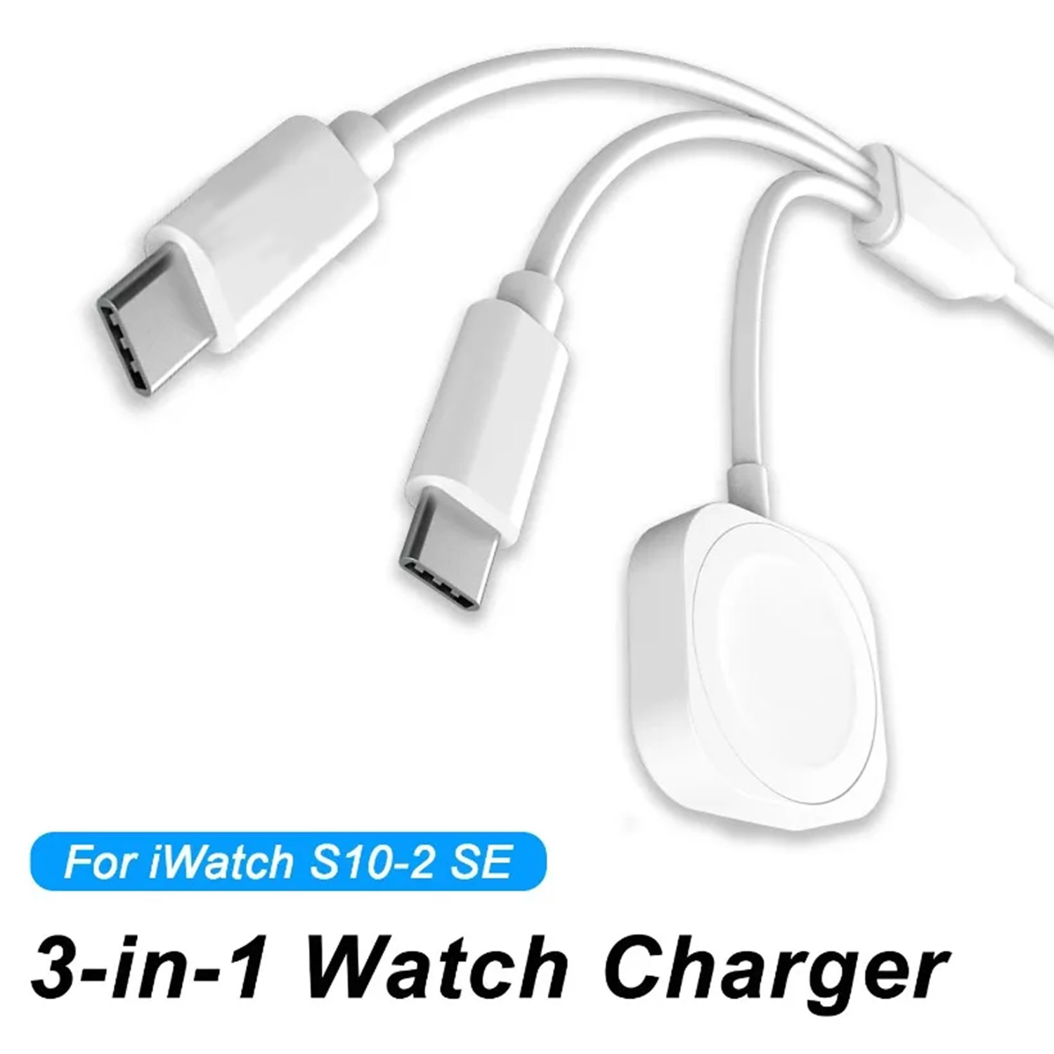 Watch Charger Cable - 3'ü 1 Arada Manyetik Saat Şarj