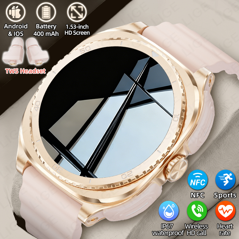 Smartwatch Headset - LIGE 2'si 1 Arada TWS Kulaklıklı