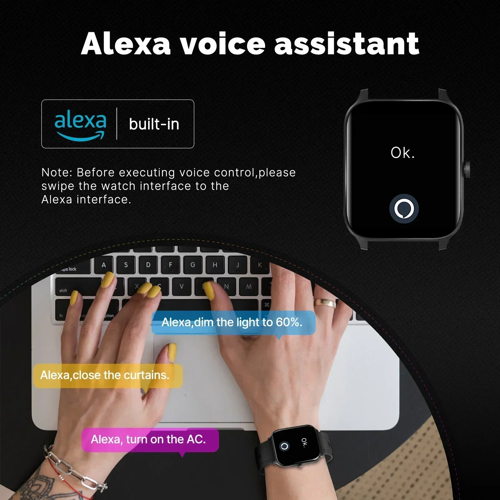 MOES Akıllı Saat Alexa Dahili  - Smartwatch Faces incelemesi ve fiyatı