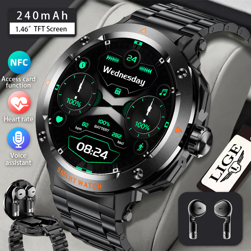 LIGE Erkek Kulaklık Akıllı Saa - Smartwatch Headset incelemesi ve fiyatı