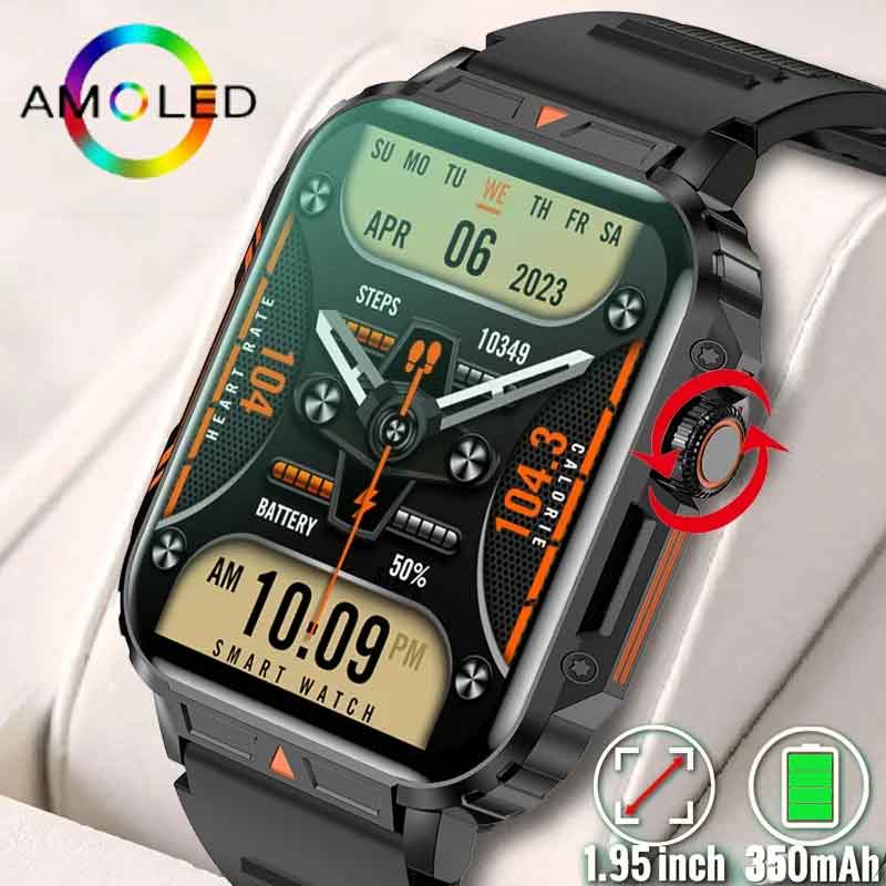 1.91 açık askeri akıllı saat e - Smartwatch Face incelemesi ve fiyatı