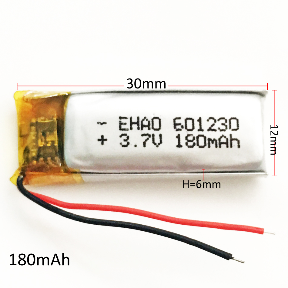 601230 3.7V 180mAh Şarj Edileb - Smartwatch Headset incelemesi ve fiyatı