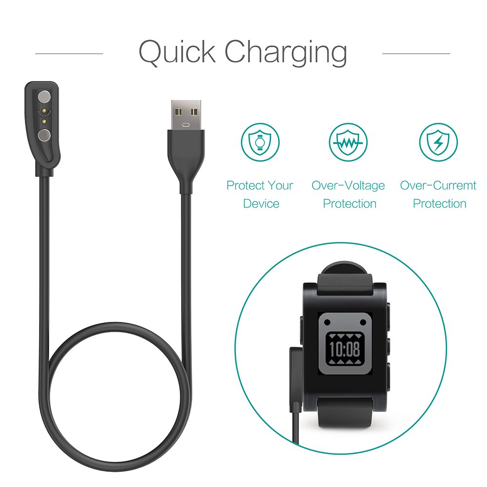 2-Pack şarj cihazı çakıl klasi - Pebble Smartwatch Accessories incelemesi ve fiyatı