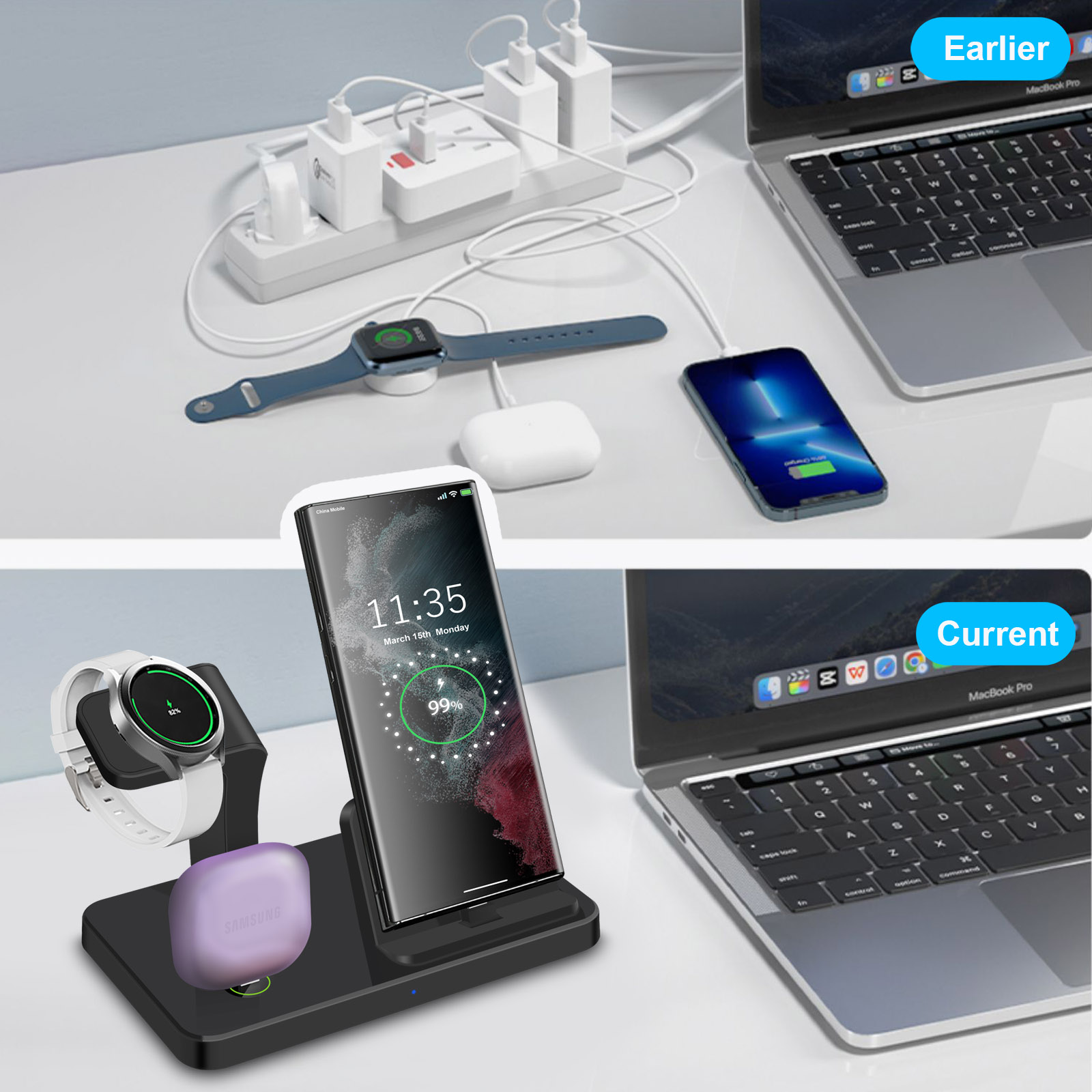 3'ü 1 Arada Tip C Portlu Kablo - Watch Charger Cable incelemesi ve fiyatı