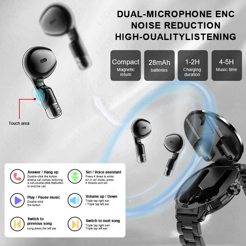 Yeni erkek 2'si 1 Arada Kulakl - Smartwatch Headset incelemesi ve fiyatı